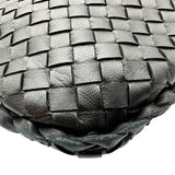 ボッテガ・ヴェネタ BOTTEGA VENETA イントレチャート ホーボーバッグ 115654 ブラック レザー レディース ショルダーバッグ