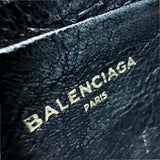 バレンシアガ BALENCIAGA バザールショッパーXXS 513988 ブラック レザー レディース ショルダーバッグ