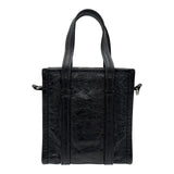 バレンシアガ BALENCIAGA バザールショッパーXXS 513988 ブラック レザー レディース ショルダーバッグ