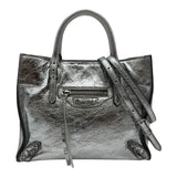 バレンシアガ BALENCIAGA ペーパーミニ 357333 シルバー レザー レディース ショルダーバッグ