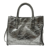 バレンシアガ BALENCIAGA ペーパーミニ 357333 シルバー レザー レディース ショルダーバッグ