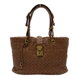 ボッテガ・ヴェネタ BOTTEGA VENETA カプリスモール ハンドバッグ 162112 ブラウン レザー レディース ハンドバッグ