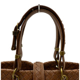 ボッテガ・ヴェネタ BOTTEGA VENETA カプリスモール ハンドバッグ 162112 ブラウン レザー レディース ハンドバッグ