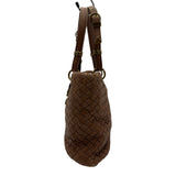 ボッテガ・ヴェネタ BOTTEGA VENETA カプリスモール ハンドバッグ 162112 ブラウン レザー レディース ハンドバッグ