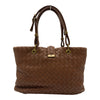 ボッテガ・ヴェネタ BOTTEGA VENETA カプリスモール ハンドバッグ 162112 ブラウン レザー レディース ハンドバッグ