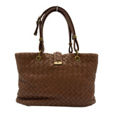 ボッテガ・ヴェネタ BOTTEGA VENETA カプリスモール ハンドバッグ 162112 ブラウン レザー レディース ハンドバッグ