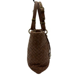 ボッテガ・ヴェネタ BOTTEGA VENETA カプリスモール ハンドバッグ 162112 ブラウン レザー レディース ハンドバッグ