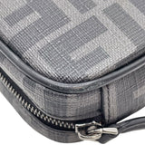 フェンディ FENDI FFファブリック ミニバッグ 7AS122 ブラック×シルバー PVC ユニセックス ショルダーバッグ