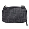 フェンディ FENDI FFファブリック ミニバッグ 7AS122 ブラック×シルバー PVC ユニセックス ショルダーバッグ