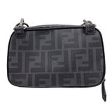 フェンディ FENDI FFファブリック ミニバッグ 7AS122 ブラック×シルバー PVC ユニセックス ショルダーバッグ