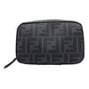 フェンディ FENDI FFファブリック ミニバッグ 7AS122 ブラック×シルバー PVC ユニセックス ショルダーバッグ