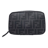 フェンディ FENDI FFファブリック ミニバッグ 7AS122 ブラック×シルバー PVC ユニセックス ショルダーバッグ