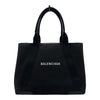 バレンシアガ BALENCIAGA ネイビーカバスM 581292 ブラック キャンバス/レザー レディース トートバッグ