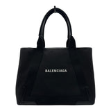 バレンシアガ BALENCIAGA ネイビーカバスM 581292 ブラック キャンバス/レザー レディース トートバッグ