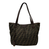 フェンディ FENDI ズッカ トートバッグ 8BH269 ブラウン ナイロンジャガード レディース トートバッグ