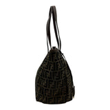 フェンディ FENDI ズッカ トートバッグ 8BH269 ブラウン ナイロンジャガード レディース トートバッグ