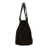 フェンディ FENDI ズッカ ハンドバッグ 8BH156 ブラウン ナイロンジャガード レディース ハンドバッグ