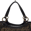 フェンディ FENDI ズッカ ハンドバッグ 8BH156 ブラウン ナイロンジャガード レディース ハンドバッグ