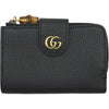 グッチ GUCCI バンブー付き ダブルG ミディアムウォレット 739498 ブラック レザー レディース 二つ折り財布