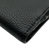 グッチ GUCCI バンブー付き ダブルG ミディアムウォレット 739498 ブラック レザー レディース 二つ折り財布
