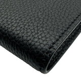 グッチ GUCCI バンブー付き ダブルG ミディアムウォレット 739498 ブラック レザー レディース 二つ折り財布