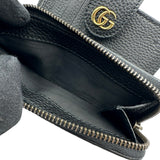 グッチ GUCCI バンブー付き ダブルG ミディアムウォレット 739498 ブラック レザー レディース 二つ折り財布