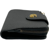 グッチ GUCCI バンブー付き ダブルG ミディアムウォレット 739498 ブラック レザー レディース 二つ折り財布