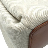 ボッテガ・ヴェネタ BOTTEGA VENETA スモールパラシュート 826220 ナチュラル キャンバス レザー レディース ハンドバッグ