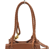 ボッテガ・ヴェネタ BOTTEGA VENETA スモールパラシュート 826220 ナチュラル キャンバス レザー レディース ハンドバッグ