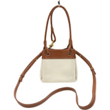 ボッテガ・ヴェネタ BOTTEGA VENETA スモールパラシュート 826220 ナチュラル キャンバス レザー レディース ハンドバッグ