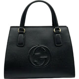 グッチ GUCCI インターロッキングG ソーホー ハンドバッグ 607722 ブラック レザー レディース