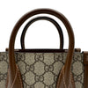 グッチ GUCCI インターロッキングG ミニトートバッグ 671623 ブラウン GGスプリームキャンバス/レザー レディース ショルダーバッグ