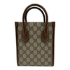 グッチ GUCCI インターロッキングG ミニトートバッグ 671623 ブラウン GGスプリームキャンバス/レザー レディース ショルダーバッグ