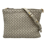 ボッテガ・ヴェネタ BOTTEGA VENETA イントレチャート ショルダーバッグ オフホワイト レザー レディース ショルダーバッグ