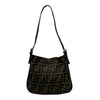 フェンディ FENDI ズッカ ハンドバッグ ブラウン ナイロンジャガード レディース ハンドバッグ