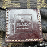フェンディ FENDI ズッカ ハンドバッグ ブラウン ナイロンジャガード レディース ハンドバッグ