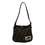 フェンディ FENDI ズッカ ハンドバッグ ブラウン ナイロンジャガード レディース ハンドバッグ
