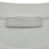 エルメス HERMES ロゴ刺繍 半袖Tシャツ UJN555 ホワイト コットン メンズ 半袖Ｔシャツ