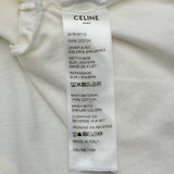 セリーヌ CELINE ロゴプリントクロップド半袖Tシャツ 2X761671Q ホワイト コットン レディース 半袖Ｔシャツ