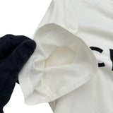 セリーヌ CELINE ロゴプリントクロップド半袖Tシャツ 2X761671Q ホワイト コットン レディース 半袖Ｔシャツ