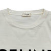 セリーヌ CELINE ロゴプリントクロップド半袖Tシャツ 2X761671Q ホワイト コットン レディース 半袖Ｔシャツ