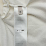 セリーヌ CELINE ロゴプリントクロップド半袖Tシャツ 2X761671Q ホワイト コットン レディース 半袖Ｔシャツ