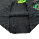 ルイ・ヴィトン LOUIS VUITTON スパンコールLVロゴ半袖ニットセーター K6KM08OGG グレー ウール レディース ニット