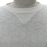 クリスチャン・ディオール Christian Dior ディオールオブリークテリーコットンジャカード 113J692A0614 ホワイト コットン メンズ 半袖Ｔシャツ