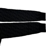 フェンディ FENDI FF総柄ニットセーター FZY063 ブラック ウール メンズ ニット