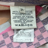 エルメス HERMES ランダムチェックロングスカート ピンク コットン レディース スカート