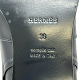 エルメス HERMES フレンチー ケリー金具ショートブーツ ブラック レザー レディース ブーツ