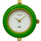 グッチ GUCCI チェンジベゼル 46338 ホワイト ゴールドプレーテッド クオーツ レディース 腕時計