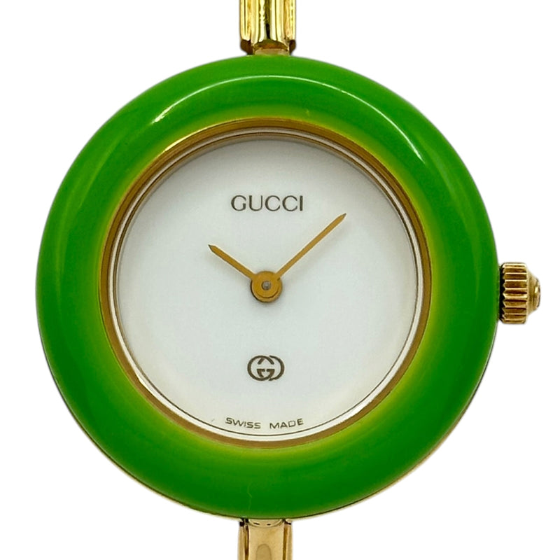 グッチ GUCCI チェンジベゼル 46338 ホワイト ゴールドプレーテッド