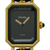 シャネル CHANEL プルミエールS H0001 ブラック メッキ クオーツ レディース 腕時計